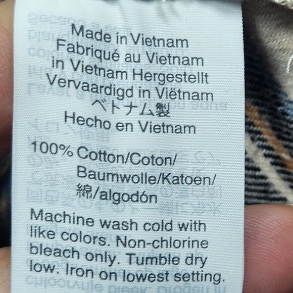 Madewell Tartan Plaid Brushed Multi Flannel Button Up Top Size XS - Picture 3 of 5